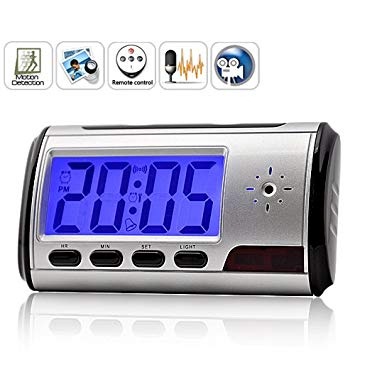 Multi Function table Clock with Hidden Camera