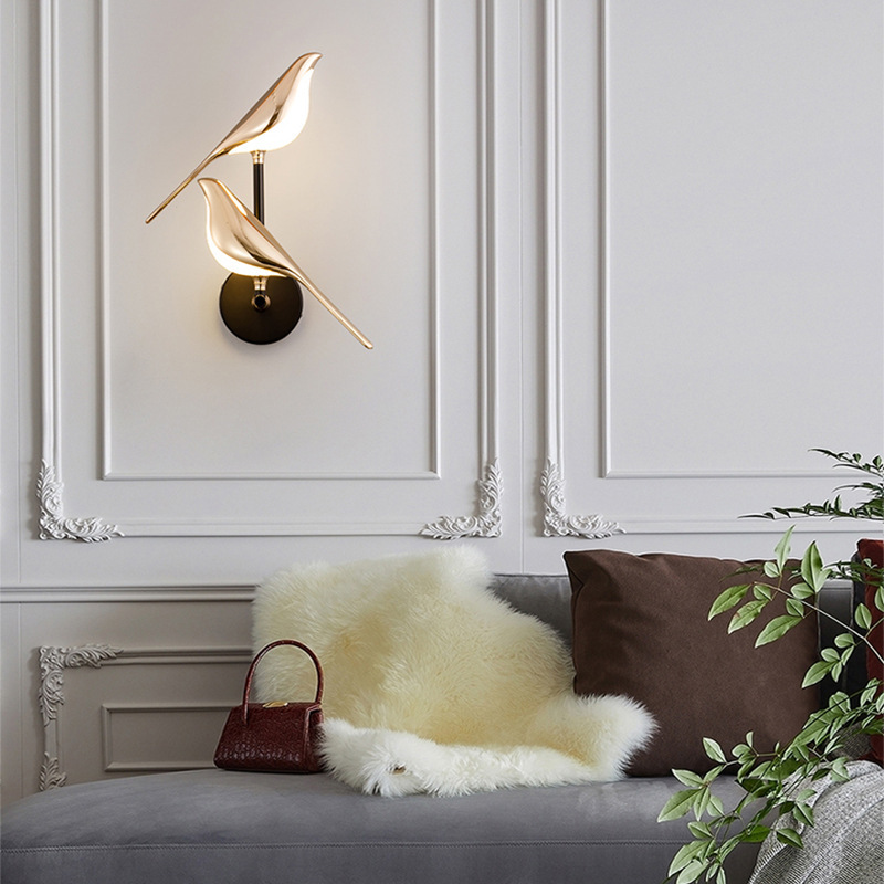 Creative Bird-shaped Bedroom Living Room Wall Lamp - Image 5